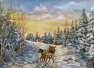 "Twilight Christmas" 18 x 24 Original Oil